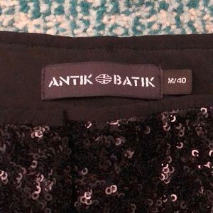 Antik Batik Pants - Antik Batik Cropped Black Sequin pants Antik Batik Pants - Antik Batik Cropped Black Sequin pants